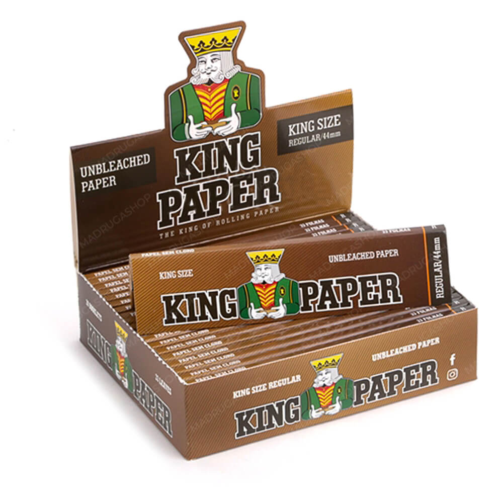 Seda King Paper Brown King Size (Display com 20)